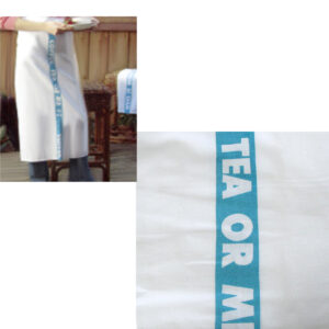 Coffee  Tea or Me Blue White Master Chef Half Cotton Apron 86 x 96 cm