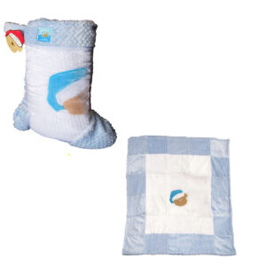 Cute  Blue Coral Fleece Baby Blanket 75 x 90 cm