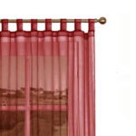 1 Piece Organza Tab Top Curtain 110 x 213 cm Burgundy