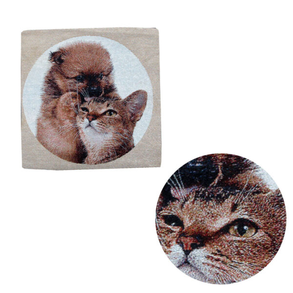 Tapestry Pet Cat Dog Square Cushion Cover Design 3