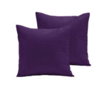 Pair of  280TC Polyester Cotton European Pillowcases Purple