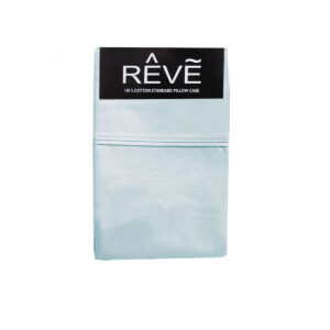 Pair of Reve 100% Cotton Standard Pillowcases 48 x 74 cm Solid Light Blue