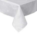 Jacquard Tablecloth Rosa White 135 x 180 cm