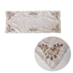 Victoriana Cream Applique Embroidered Table Runner 40 x 90 cm