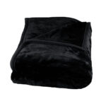 1000GSM Luxury Quality 2 Ply Mink Blanket Black 200 x 240 cm