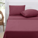 Polar Fleece Sheet Set Queen 36cm Wall Rosewood