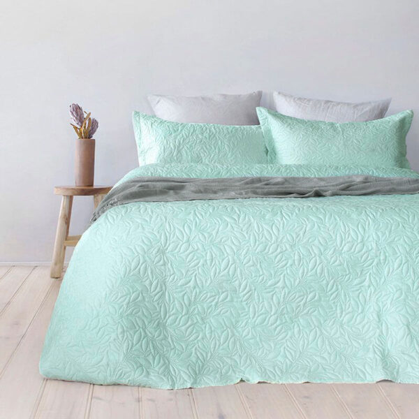 Bambury Botanica Embossed Glacier Coverlet Set Queen/King