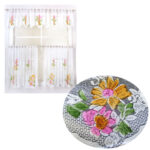 3 Pce Cafe Blooms Lace Kitchen Curtain Set