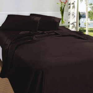 Fieldcrest 875TC Egyptian Cotton Sateen Sheet Set Chocolate Queen