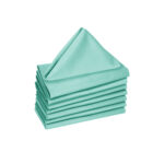 Hoydu Set of 8 Cotton Napkins Light Turquoise