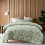 Accessorize Leaf 3 Piece Jacquard Comforter Set Queen