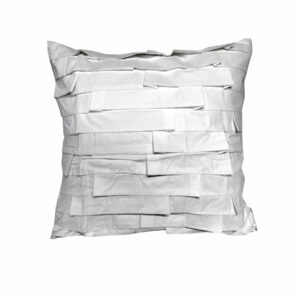 Accessorize Pleats White 45x45 cm Square Filled Cushion