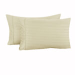 Accessorize 325TC Pair of Cuffed Standard Pillowcases Ecru