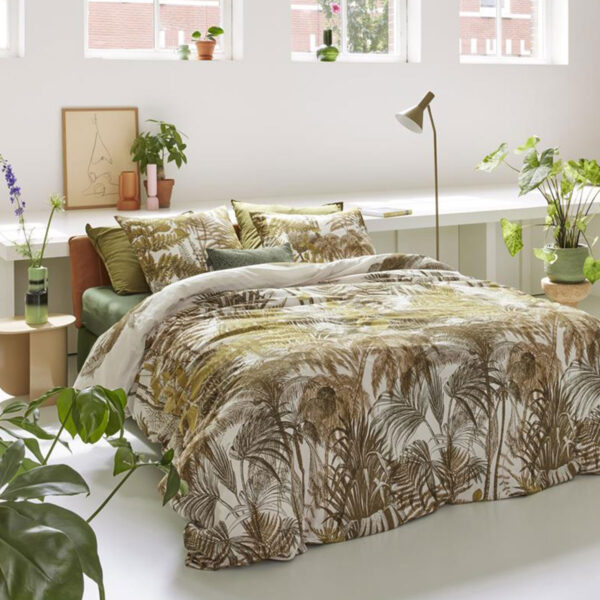 Bedding House Caribe Ochre Cotton Quilt Cover Set Queen