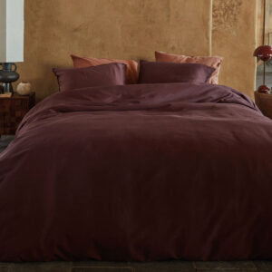 VTWonen  Dark Red Quilt Cover Set King