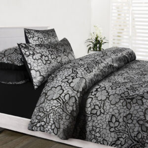 Accessorize EMMA Quilt Cover Set Black Double