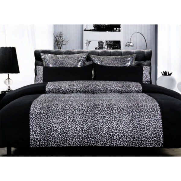 Big Sleep LEOPARD Quilt Cover Set Black Single