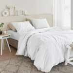 Bedding House Organic Cotton Basic White Quilt Cover Set Super King