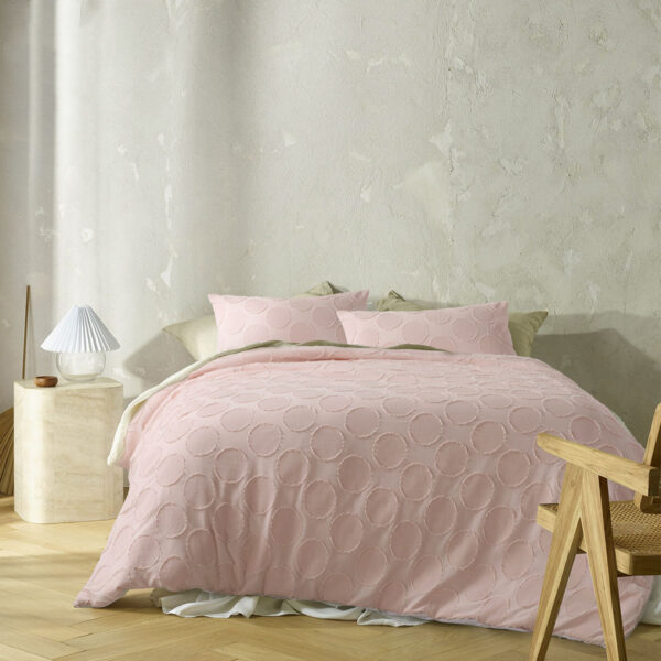 Accessorize Orion Blush Cotton Quilt Cover Set Queen