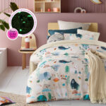 Happy Kids Our Planet  Glow in the Dark Quilt Cover Set Single