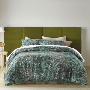 Accessorize Palm Leopard Green Cotton Quilt Cover Set King