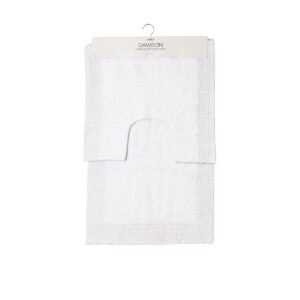 J.Elliot Home Home 2000GSM 2 Pce Dawson 100% Cotton Bath Mat Set White