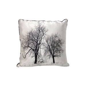 Black Tree Silk Filled Cushion 40 x 40 cm