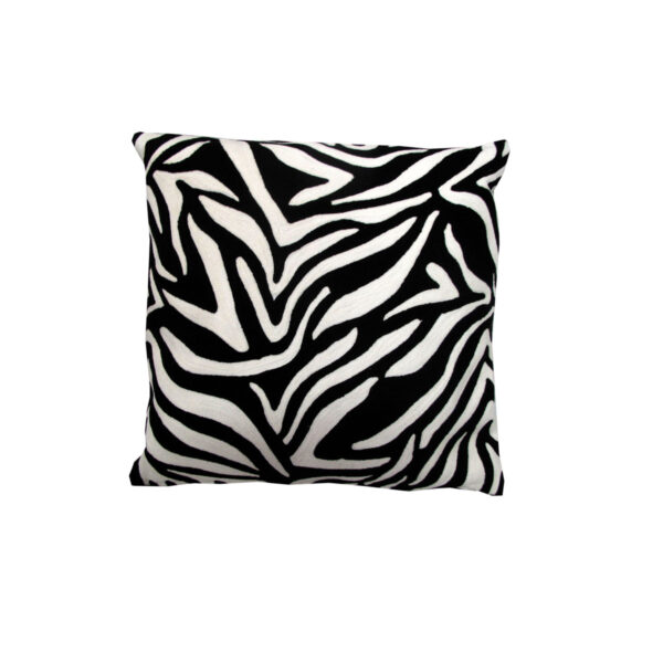 J.Elliot Home  Embroidered Black Filled Cushion 43 x 43 cm