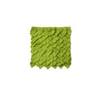 Small Designed Square Cushion Cover 30 x 30 cm Leaf Green Pleats