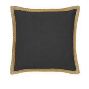 J Elliot Home Mornington Linen Cushion Cover 50 x 50 cm Charcoal