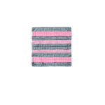 Small Designed Square Cushion Cover 30 x 30 cm Pink Grey Pleats