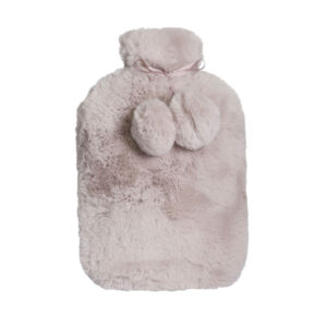 J.Elliot Home Amara Hot Water Bottle with Super Plush Faux Fur Cover Blush