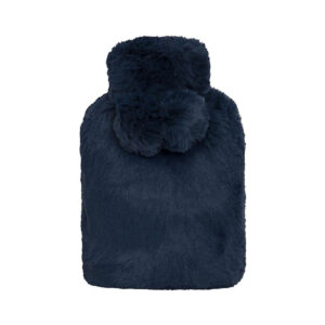 J.Elliot Home Amara Hot Water Bottle with Super Plush Faux Fur Cover Navy