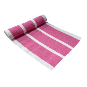 IDC Homewares Ribbed Pattern Table Runner Gelato Raspberry