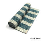 Noah Stripe Cotton Ribbed Table Runner 33 x 150 cm Dark Teal