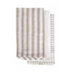 IDC Homewares Set of 3 Gardenia Cotton Tea Towels Taupe