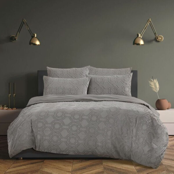 Ardor 5 Pce Comforter Set Millicent Storm Grey King