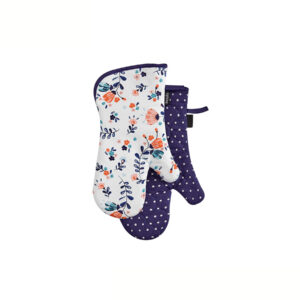 Ladelle Set of 2 - Aimer La Vie Kitchen / BBQ Cotton Oven Mitts