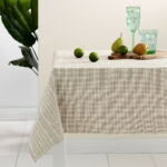 Ladelle Beige Eco Cotton Rich Tablecloth 150 x 225 cm