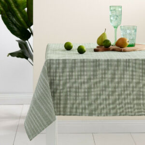 Ladelle Green Eco Cotton Rich Tablecloth 150 x 265 cm