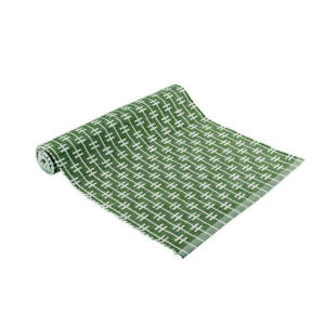 Ladelle Eden Ribbed Eco Recycled Cotton Table Runner 33 x 150 cm Sage