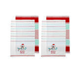 Ladelle Australiana Aussie Animal  Christmas Set of 4 Cotton Kitchen Towels