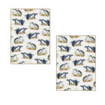 Set of 2 Birds of Australia Kitchen Tea Towels Penguin 50 x 70 cm