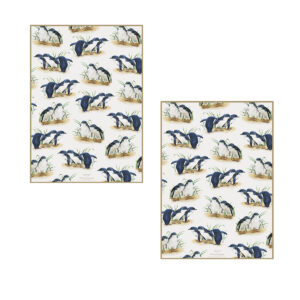 Set of 2 Birds of Australia Kitchen Tea Towels Penguin 50 x 70 cm