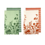 Ladelle Set of 4 Sanctuary Floral Cotton Kitchen Tea Towels 50 x 70 cm Mix