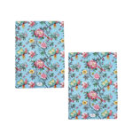 Set of 2 Jardin Peony Cotton Kitchen Tea Towels 50 x 70 cm