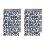 Ladelle Tierra Set of 4 Cotton Kitchen Towels Navy