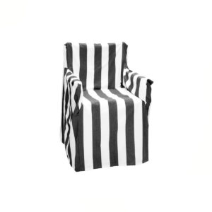 Rans  100% Cotton Director Chair Cover - Striped Black