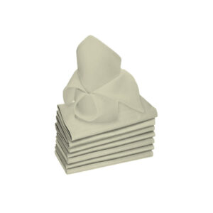 Rans Set of 8 Lollipop Cotton Napkins - Light Grey/ Oatmeal