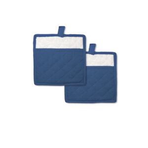 Rans Manhattan Blue Cotton Set of 2 Pot Holders